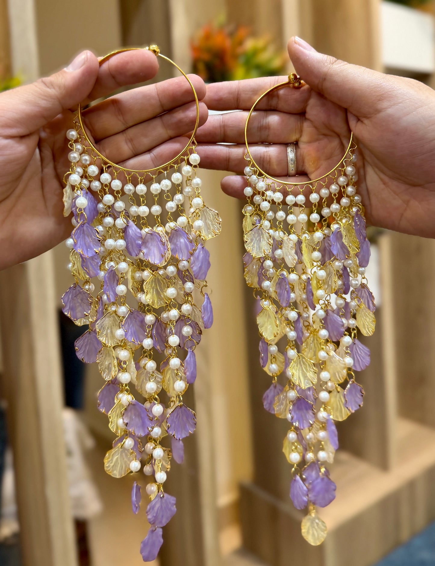 Petal Flower Bracelets Kalira Yellow Lavender Petal 09