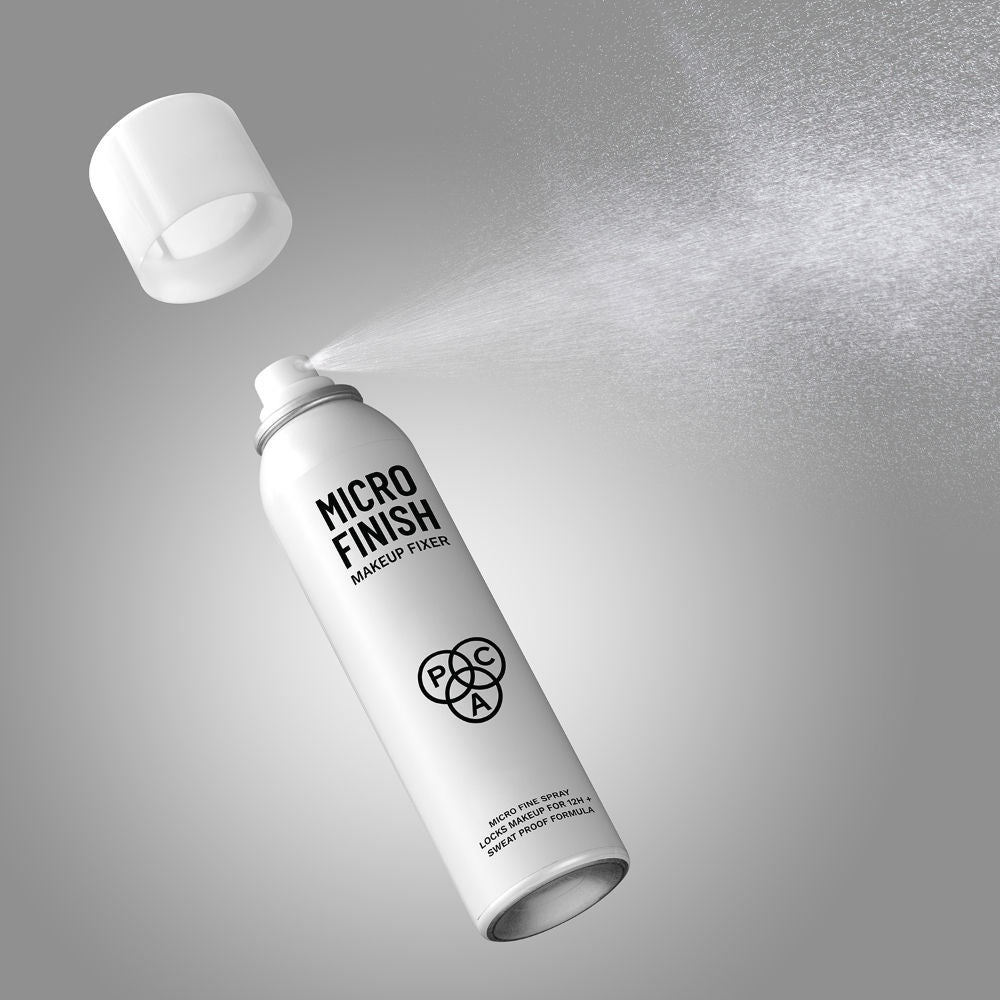 PAC Micro Finish Makeup Fixer Spray - Quick Drying Microfine Mist, Longlasting Sweatproof Formula (120ml)