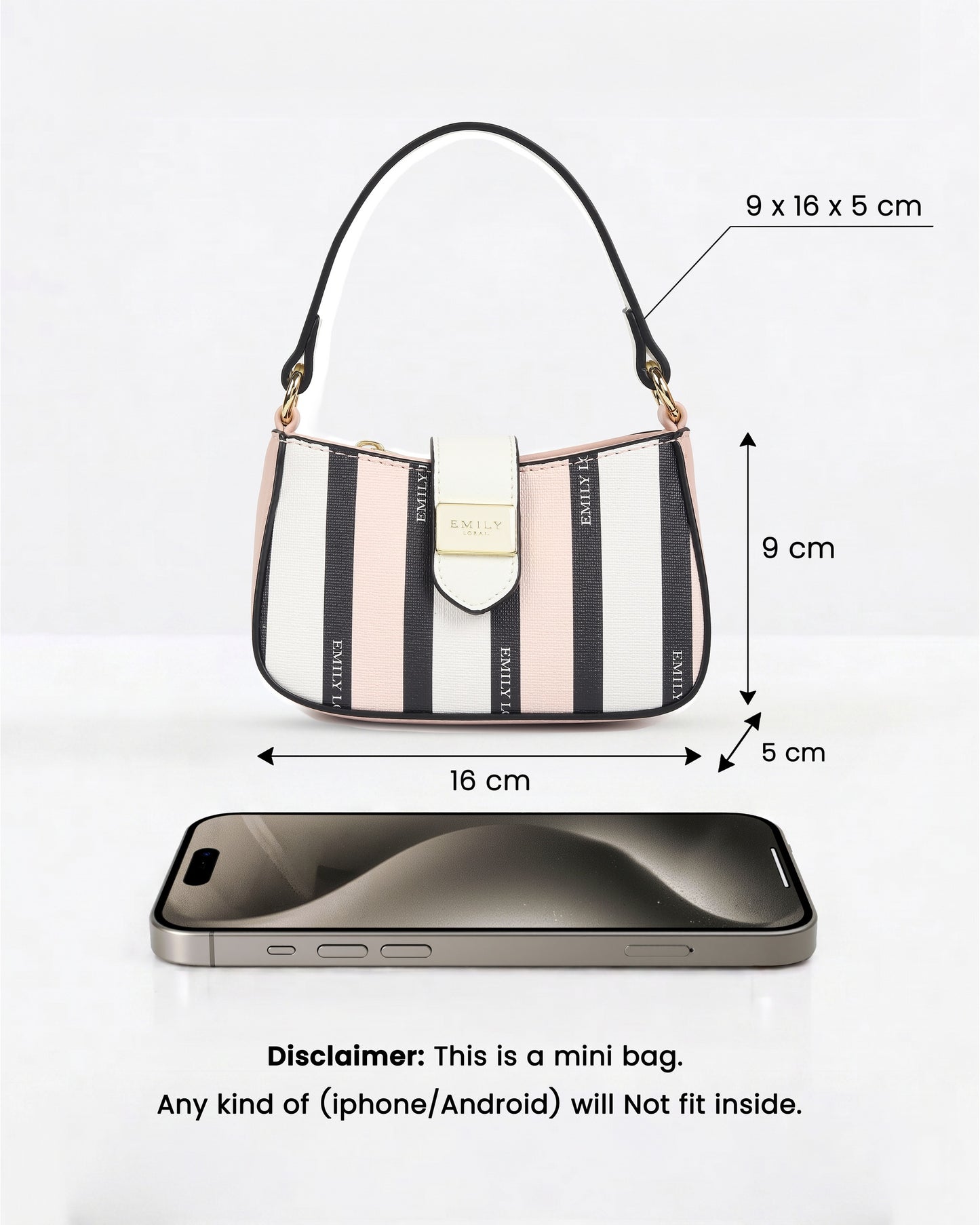 Whimsy Mini Bag- Stripes