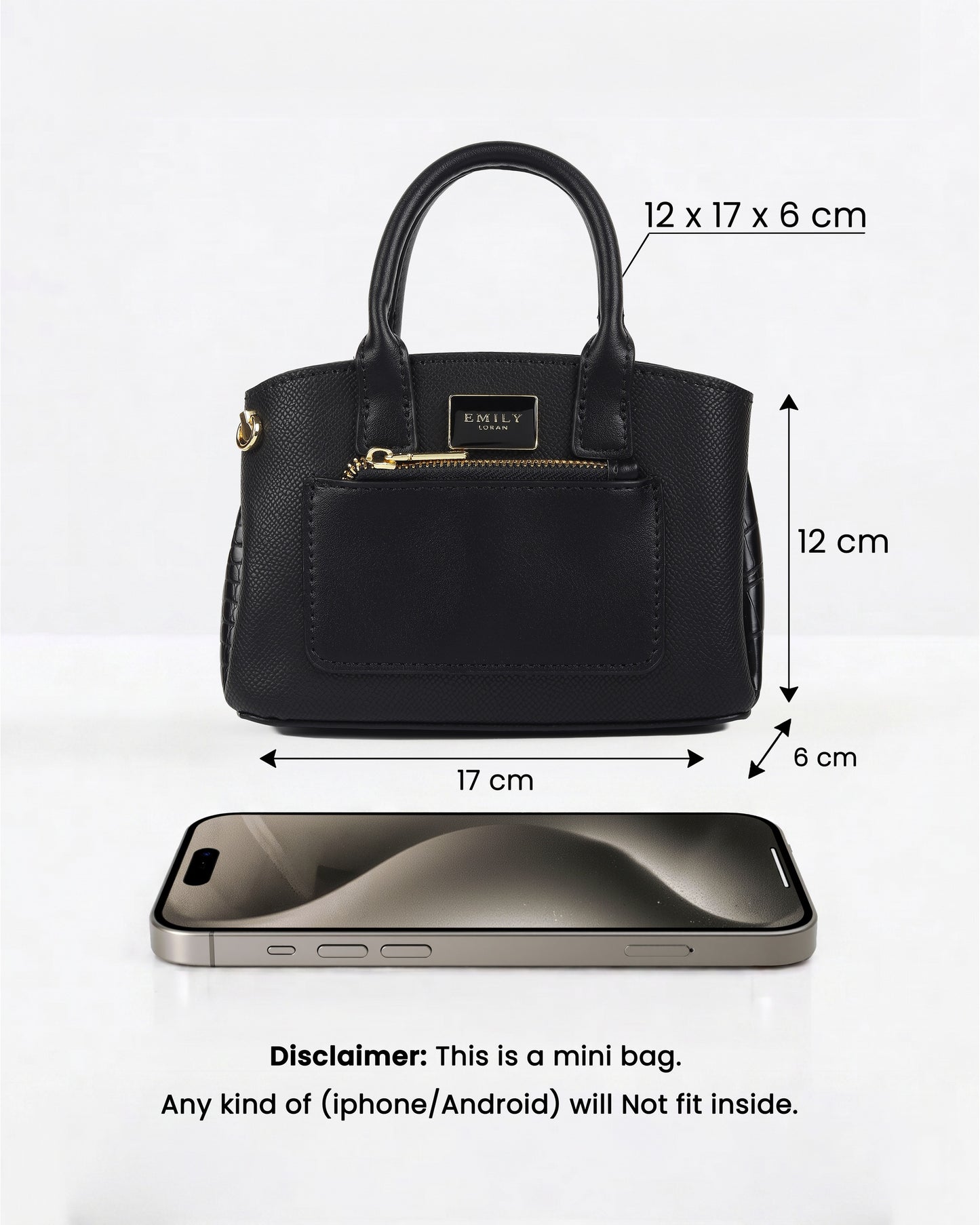 Roselle Mini Bag- Black