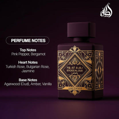 Lattafa Oud for Glory Bade'e Al Oud Amethyst Eau De Parfum 100 ml For Men & Women