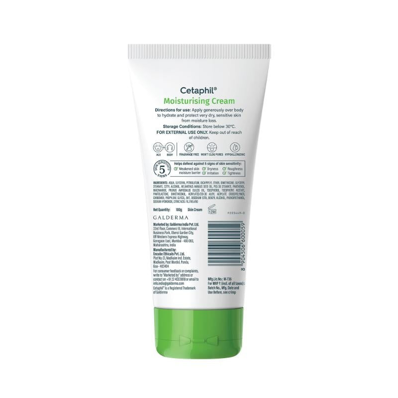 Cetaphil Moisturising Cream for dry to very dry Sensitive skin, Dermatologist Recommended