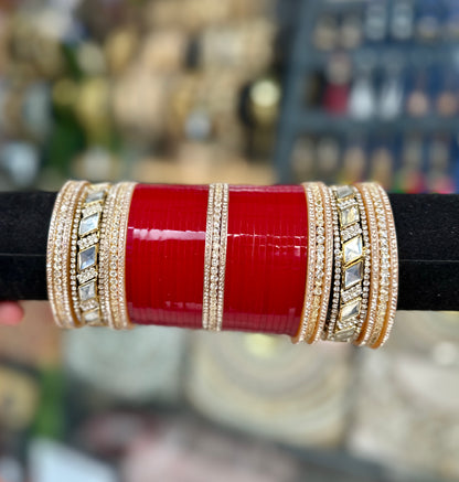 Bridal Chura Kundan AD Stone
