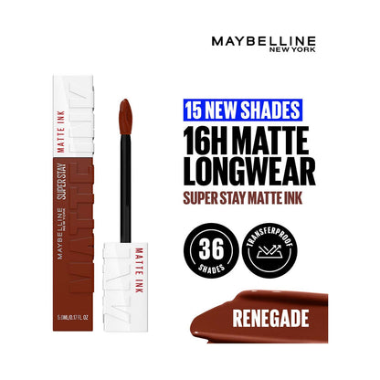 Maybelline New York Super Stay Matte Ink Liquid Lipstick, Lasts Up to 16 Hours