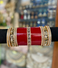 Bridal Chura- AD Stone Elephant Bangle