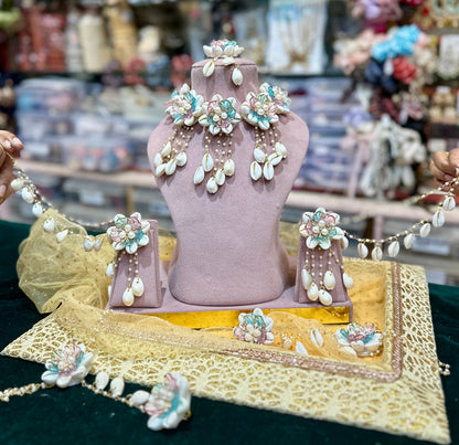 Shells Jewellery  Sky Blue and pink
