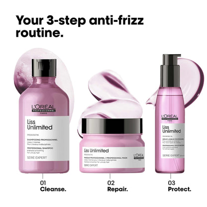 L'Oréal Professionnel Liss Unlimited Mask, Upto 96 hours of frizz control, With Pro-Keratin (250gm)
