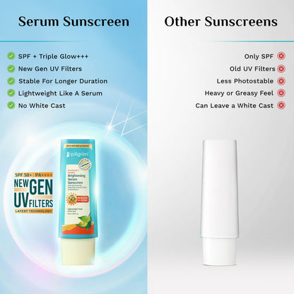 Pilgrim 5% Vitamin C Complex Brightening Serum Sunscreen SPF50+PA++++ In-Vivo tested (50ml)