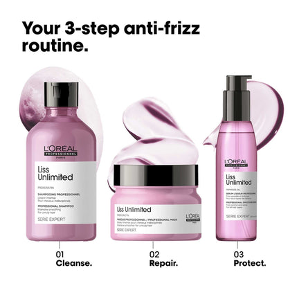 L'Oréal Professionnel Liss Unlimited Leave-In Serum for Frizz Free Hair and Intense Smoothing (125ml)