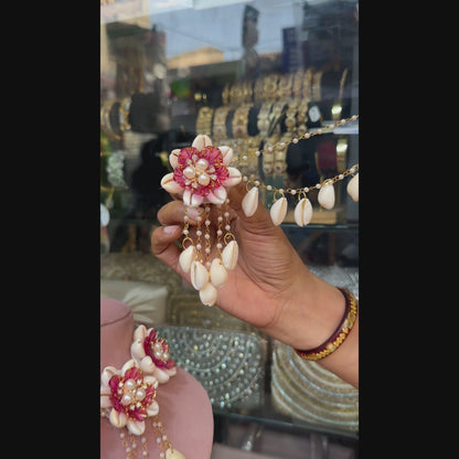 Shells Jewellery Majenta Colour