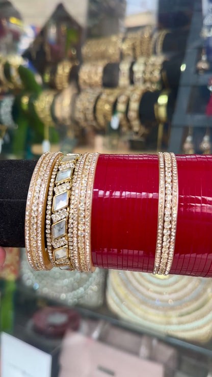 Bridal Chura Kundan AD Stone