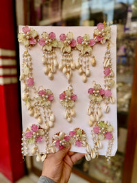 DARK PINK PISTA HANDMADE SHELLS JEWELLERY